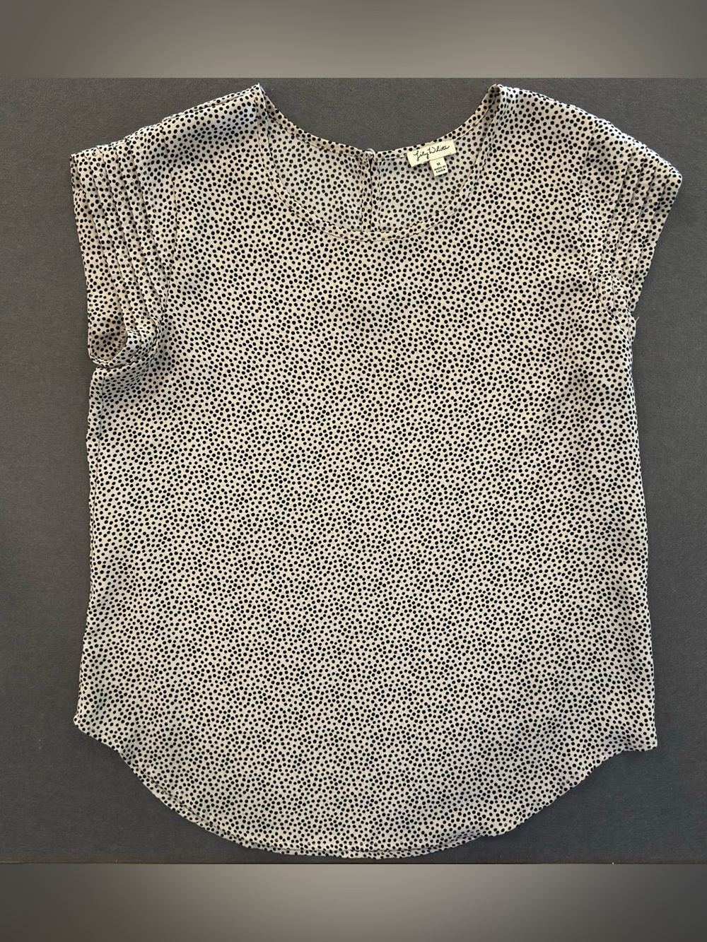 Lily White Cream and Black Polka Dot Blouse